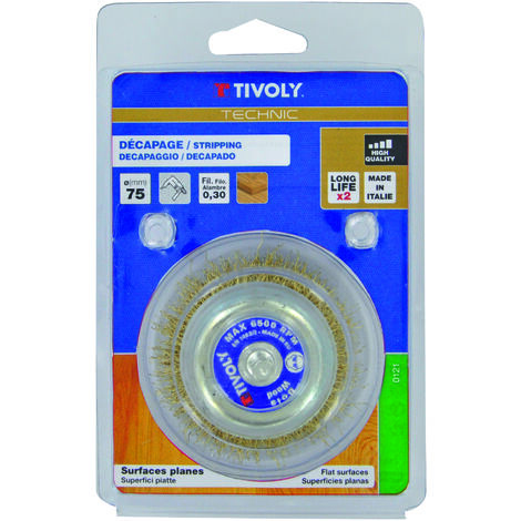 Brosse Métal Tivoly Pour Meuleuse - Ø80mm Attache M14 | Décapage Painture & Nettoyage Métaux