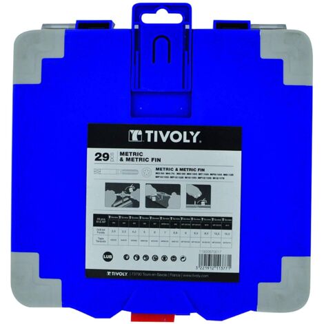 Coffret 15 Pièces Tarauds Et Forets Tivoly - Série Essential - Métrique M3-M12 - Neuf