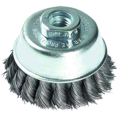 Tivoly • Brosse Coupe • Fil Acier Torsadé • Ø65mm • Alésage M14 • Pour Gros Décapage du Métal
