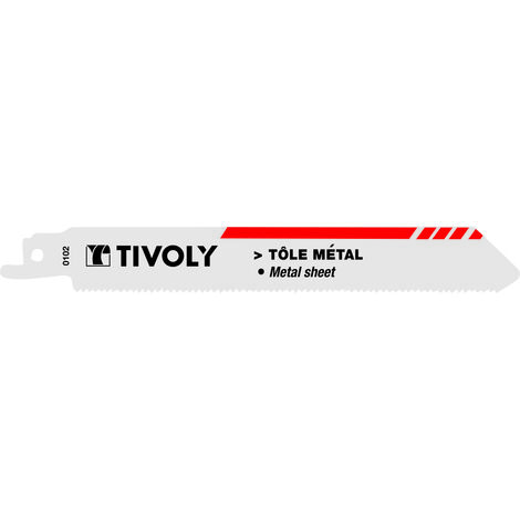 Tivoly • 2 Lames de Scie Sabre • Longue Durée de Vie • Excellente Finition • Attache Universelle • Pour Découpe des Métaux