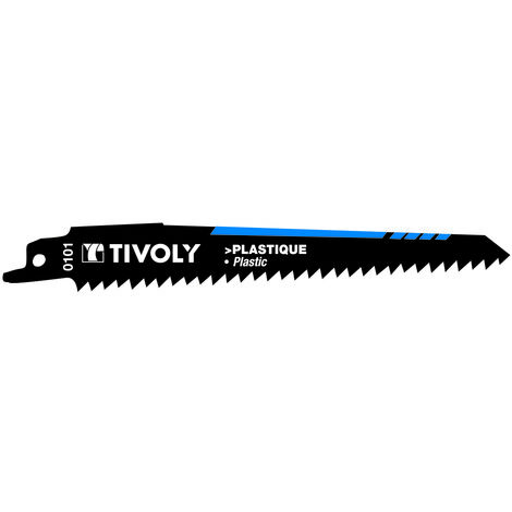 Tivoly • 2 Lames de Scie Sabre • Coupe Précise • Coupe Droite • Coupe Courbe • Attache Universelle • Pour Découpe du Plastique (1/2)