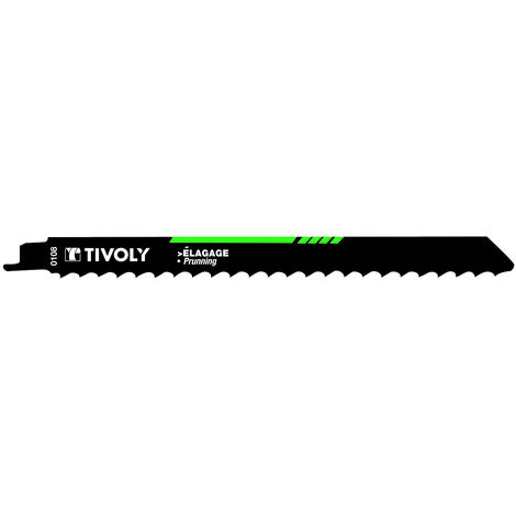 Tivoly • 2 Lames de Scie Sabre • Coupe Rapide • Coupe Droite • Attache Universelle • Pour Découpe du Branchage (1/3)