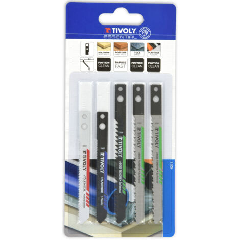 Tivoly • 5 Lames de Scie Sauteuse Makita • Coupe Précise • Coupe Rapide • Pour Bois Tendre • Pour Bois Dur • Pour Métal • Pour Plastique