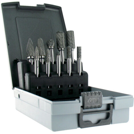 Tivoly • 10 Fraises Limes en Carbure • Ø6mm et Ø12mm • Queue Ø6mm • Pour Travail des Métaux