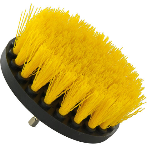 Tivoly • Brosse Polypropylène Plate • Ø100mm • Fil Souple • Nettoyage Facile Tous Matériaux sans Rayures • pour Perceuse