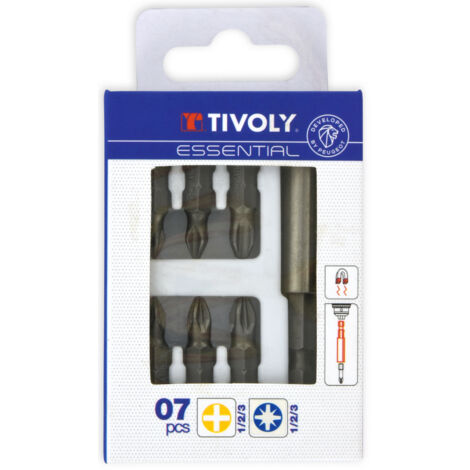 Tivoly •  coffret 7pcs embouts PH PZ + PE (1/4)