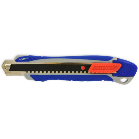 Tivoly • Cutter à Lame Sécable 18mm- Mécanisme à Crans - Lames avec Revêtement Steam Résistantes à l'Oxydation - Prise en Main Ergonomique avec Revêtement Anti-Glisse