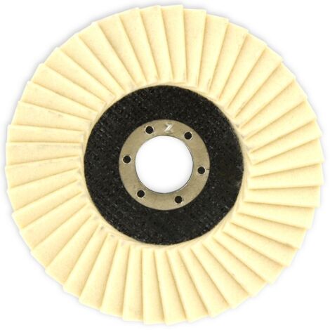 Tivoly • Disque LAMELLES FEUTRE (Cartonnette brochable) / Dim Ø125mm Alésage 22,2mm