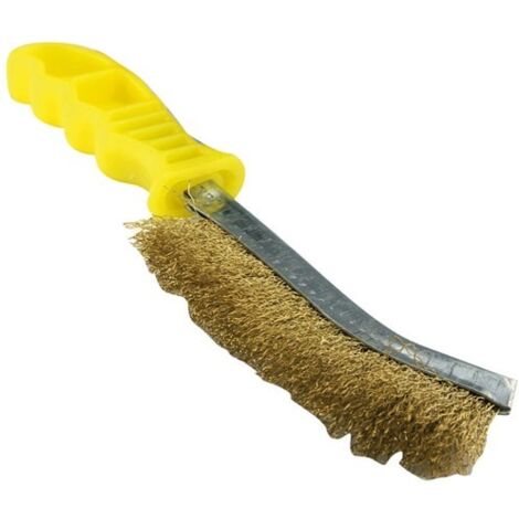 TIVOLY - Brosse métal ergo poignée plastique fil laiton