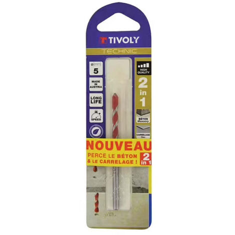 Tivoly Technic Béton Foret Acier 5 mm 165 mm (1/4)
