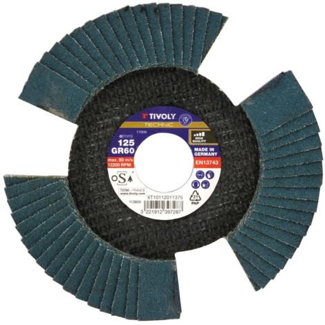 Tivoly • Disque de décapage Lamelle Zirconium Ajouré Spécial Vision Grain 80 Ø125mm Alesage 22,2mm M14 (1/3)