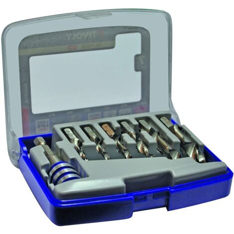 Tivoly • Coffret de 6 forets taraudeurs HSS queue hexa M3 à M10