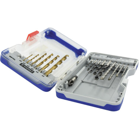 TIVOLY Coffret 25 Forets Métaux Haute Performance HSS 1 à 13 Mm - TiN Pour Inox Aluminium Cuivre