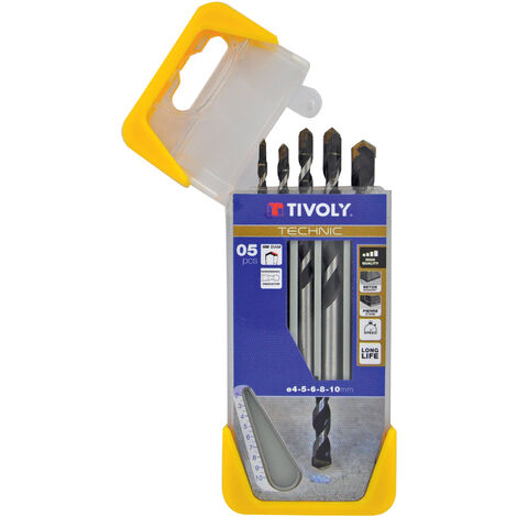 Tivoly • Coffret 5 forets béton gradués SLR Ø 4 à 10mm (1/5)