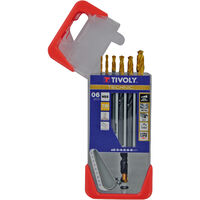 Tivoly • Coffret de 6 Forets Métaux Technic HSS Steam Tin contenant ø 2-3-4-5-6-8 mm