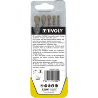 TIVOLY Coffret 5 Forets Béton Haute Performance SLR - 4,5,6,8,10 Mm Pour Béton Armé Pierre Granit