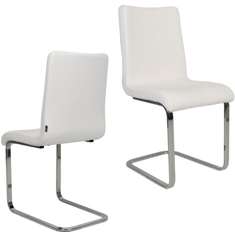 Sedie in stile nordico Greta, Set da 4, Bianco