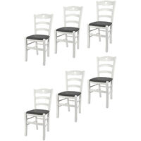 Tommychairs - Set 4 sedie modello Cuore per cucina bar e sala da pranzo,  robusta struttura in