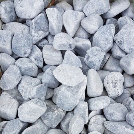 PACK BIG BAG 140M² Galet Gris Bleu De Marbre 12/20 Big Bag 1,5T