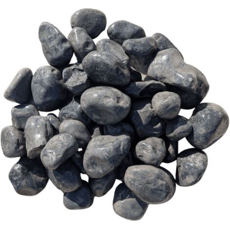 Lot de 2 sacs de +/- 25 kg - Galet De Marbre Gris Anthracite 40/60 (1/5)