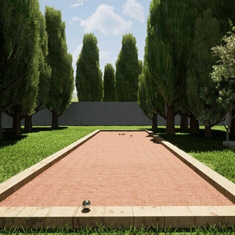 Kit finition terrain de pétanque rose 25m²