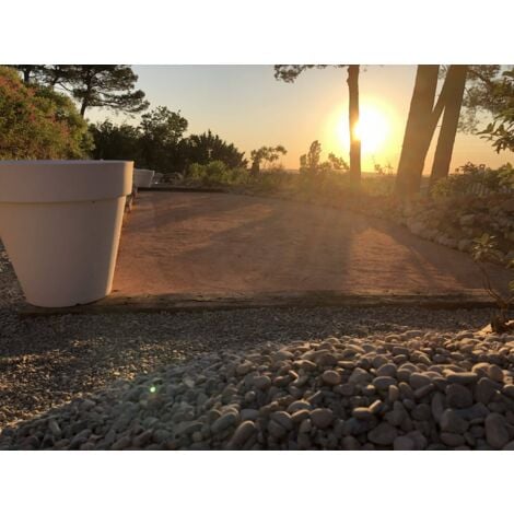 Kit finition terrain de pétanque rose 25m²
