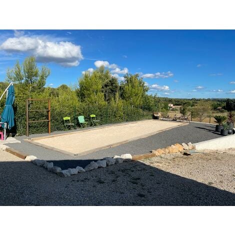 Kit finition terrain de pétanque jaune 25m²