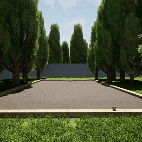 Kit finition terrain de pétanque gris 50m²