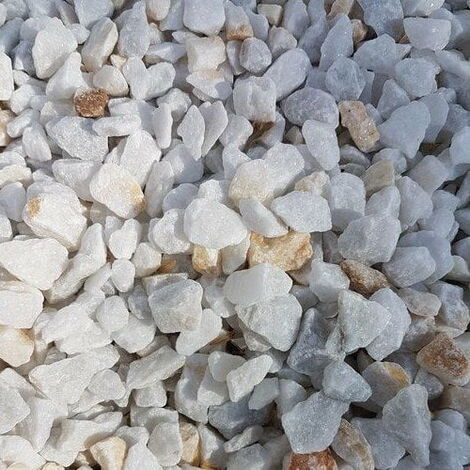 Sac de +/-  800 kg = 10M² Gravier marbre blanc cristal 12/20