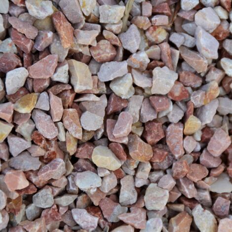King Matériaux – Gravier rose 4/8 – Sac de 800 kg pour 10m² – Granulométrie 4/8 – Décoration extérieure et chemins carrossables