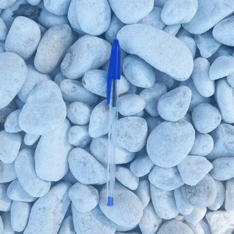 Sac +/- 20 kg Gravier marbre blanc roulé 25/40