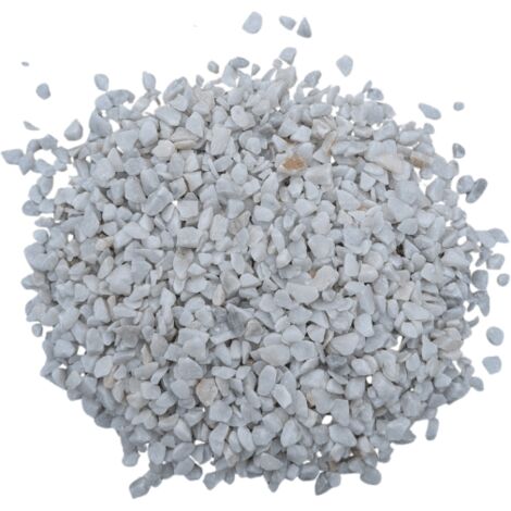 Sac +/- 25 kg - Gravier de marbre blanc cristal 8/12 (1/4)