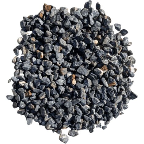 Kit Graviers gris + géotextile = 1 Big Bag Gravillons concassés Marbre Bleu-Gris 10/14 1.5T  [environ 20m2 sur 5cm d'épaisseur] + 1 géotextile 25m2 (1/4)