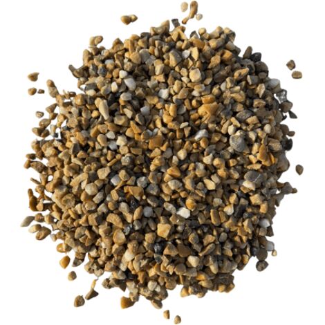 Kit Graviers jaune + géotextile = 1 Big Bag gravier jaune 6/10 1.5T [environ 20m2 sur 5cm d'épaisseur] avec 1 géotextile 25m2
