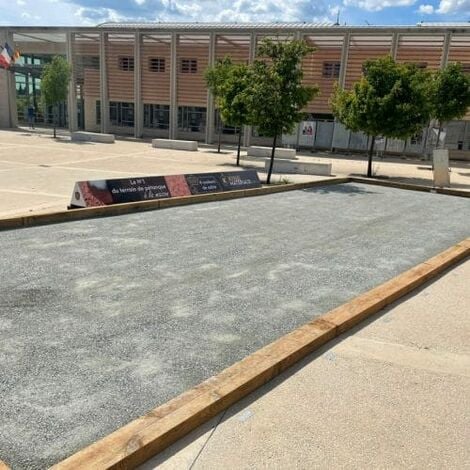 Kit terrain de pétanque  gris 25m²