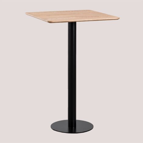 SKLUM Quadratischer Stehtisch aus Eschenfurnier Frappe  &x2194&xFE0E 60 cm                                 