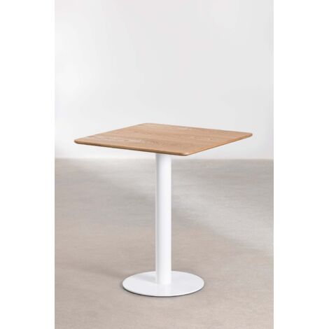 SKLUM Quadratischer Stehtisch aus Eschenfurnier Espresso &x2194&xFE0E 70 cm