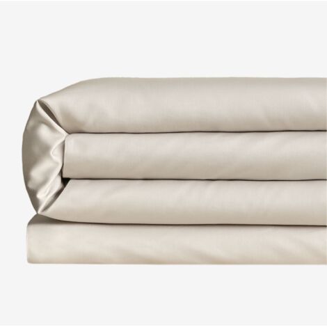 SKLUM Sampras Satin-Bettbezug mit Fadendichte 300 Beige Nude Bett 135/140cm (220 x 220 cm)