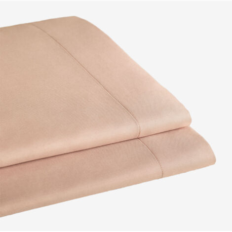 SKLUM Bettlaken aus 300-Faden-Satin Sampras Rosa Haselnuss                             Bett 135/140cm (210 x 280 cm)      (1/5)