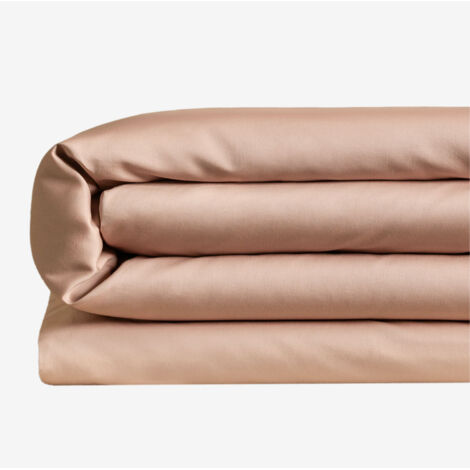 SKLUM Sampras Satin-Bettbezug mit Fadendichte 300 Rosa Haselnuss Bett 135/140cm (220 x 220 cm)