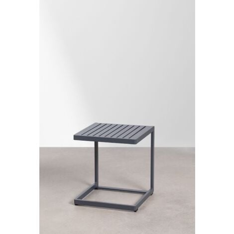 SKLUM Quadratischer Gartentisch 40x40 cm aus Aluminium Dulem Grau Graphit                                  