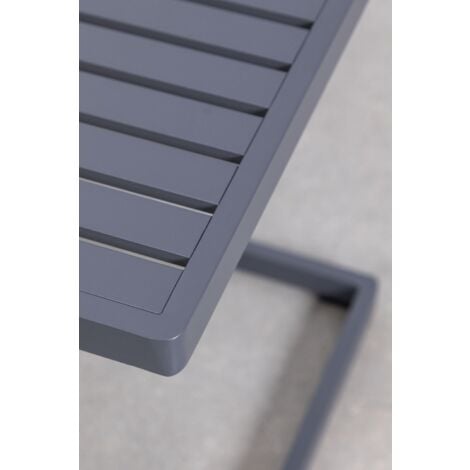 SKLUM Quadratischer Gartentisch 40x40 cm aus Aluminium Dulem Grau Graphit                                  