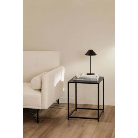 SKLUM Garten Beistelltisch Dylha – Schwarz, Stahl, 33,5 Cm Hoch – Für Terrasse & Balkon