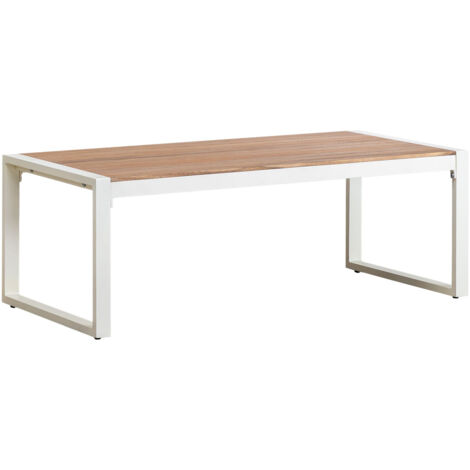 SKLUM Rechteckiger Garten-Couchtisch 110x55 cm aus Aluminium Lipov Weiss