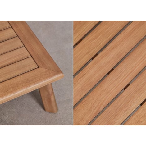 SKLUM Gartencouchtisch quadratisch 80x80 cm aus Eukalyptusholz Yaminsk