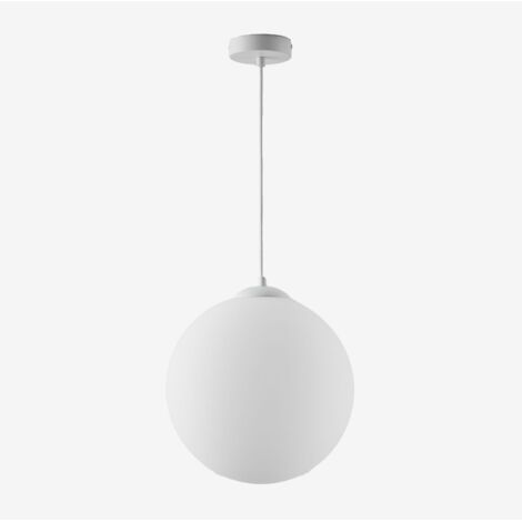 SKLUM Deckenleuchte aus Eisen mit Uvol-Glaskugel Weiss Ø30 cm