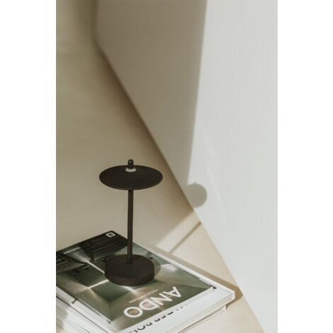 SKLUM Kabellose LED-Tischleuchte Balum – Schwarz, Tragbar, Mit Griff, 6 LEDs, Akku (Höhe 30cm)