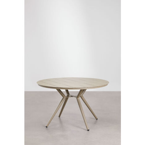 SKLUM Runder Esstisch aus Aluminium Valerie Braun Mokka Ø125 cm                                 