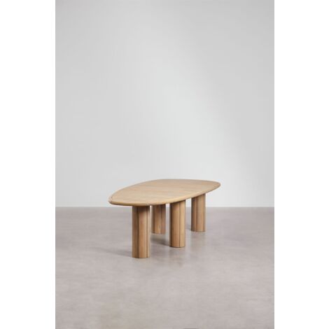 SKLUM Ovaler Esstisch Danara aus Akazienholz  &x2194&xFE0E 260 cm            Helles Akazienbraun                     