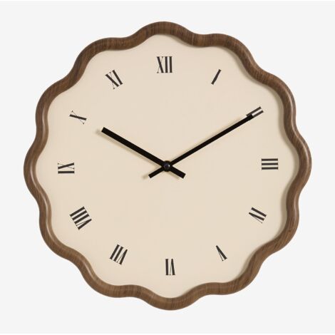 SKLUM Axley MDF-Wanduhr Ø35 cm Braun Karamel